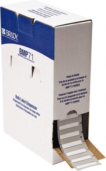 Brady - 1.765" Wide x 336" Long, White Heat Shrinkable Polyolefin Heat Shrink Tubing - For BMP61 Labeling System, BMP71 Label Printer, TLS 2200 Thermal Labeling System, TLS-pc Link Thermal Labeling System - Apex Tool & Supply