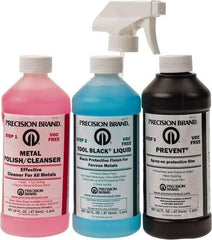 Precision Brand - 1 Pint Bottle Tool Black Liquid Kit - 1 Pint Tool Black Liquid, 1 Pint Metal Polish Cleanser and 1 Pint Prevent - Apex Tool & Supply