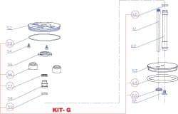 RivetKing - 3 to 6" Seal Kit for Rivet Tool - Includes O-Rings, Buffer, Seal Ring, Piston Ring - Apex Tool & Supply