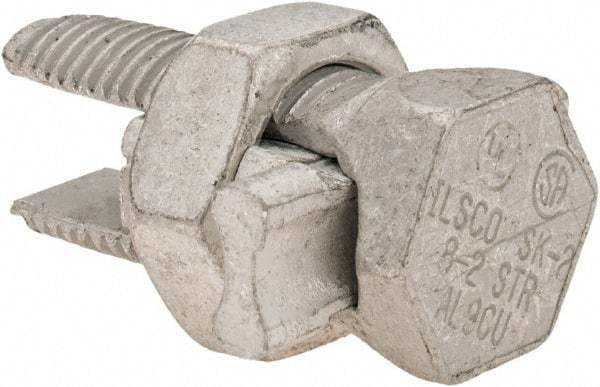 Value Collection - 8 (Solid)/8 (Strand) to 2 (Strand) AWG, Aluminum & Copper Wire Compatible, Silicon Bronze, Hex Split Bolt Connector - Apex Tool & Supply