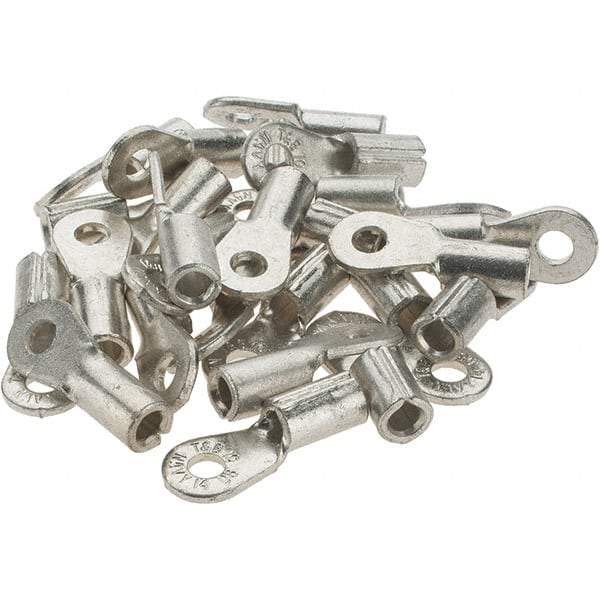 Value Collection - 9-7 AWG Noninsulated Crimp Connection Circular Ring Terminal - #10 Stud, Tin Plated Copper Contact - Apex Tool & Supply