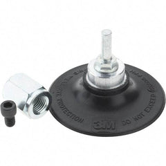 Value Collection - 3" Diam 3M ROLOC Disc Backing Pad - Hard Density, 20,000 RPM, Roloc TR Compatible - Apex Tool & Supply