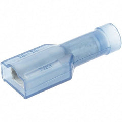 Value Collection - 16 to 14 AWG, Nylon, Fully Insulated, Female Wire Disconnect - 1/4" Wide Tab, Blue, CSA Certified, UL Listed - Apex Tool & Supply