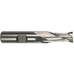 1/2 Dia. x 3 Overall Length 2-Flute Square End M-42 Cobalt SE End Mill-Round Shank-Center Cut-Uncoated - Apex Tool & Supply