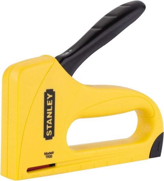 Stanley - Manual Staple Gun - 1/4, 5/16, 3/8" Staples, Yellow & Black, ABS - Apex Tool & Supply