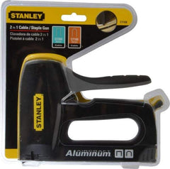 Stanley - Manual Wire & Cable Tacker Gun - 5/16" Staples, Chrome & Black, Aluminum Die Cast - Apex Tool & Supply
