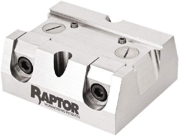 Raptor Workholding - 2-1/4" Jaw Width, 10" High x 8" Long x 10" Wide Dovetail Vise - For Use with 4 & 5 Axis Workholding Systems - Apex Tool & Supply