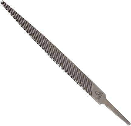 Anglo American - 10" Long, Smooth Cut, Warding American-Pattern File - Double Cut, 0.12" Overall Thickness, Tang - Apex Tool & Supply