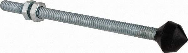 De-Sta-Co - 5/16-18 Carbon Steel Cap Tip Clamp Spindle Assembly - 120.65mm Thread Length, 139.7mm OAL, Cone Cushion Cap, 0.63" Tip Surface Diam, Use with Toggle Clamps - Apex Tool & Supply