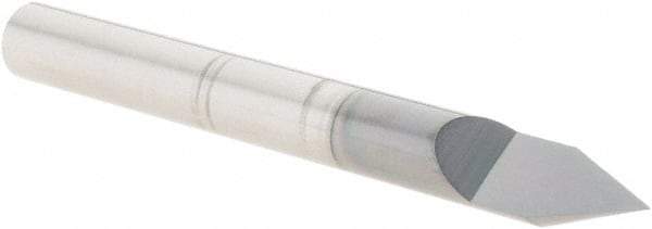 Scientific Cutting Tools - 40° Incl Angle, 1/4" Shank Diam, 2-1/2" OAL, 0.009" Cut Diam, Conical Engraving Cutter - 0.329" LOC, 0.009" Tip Diam, Right Hand Cut, Submicron Solid Carbide, AlTiN+ Finish - Apex Tool & Supply