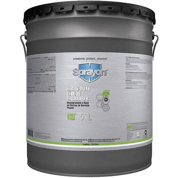 Sprayon - 5 Gal Bucket Cleaner/Degreaser - Liquid, Citrus - Apex Tool & Supply