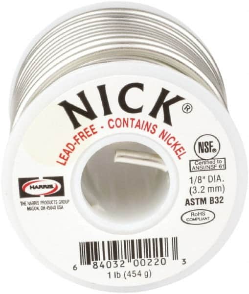 Lincoln Electric - Solder Type: Lead-Free Solder Diameter (Inch): 1/8 - Apex Tool & Supply