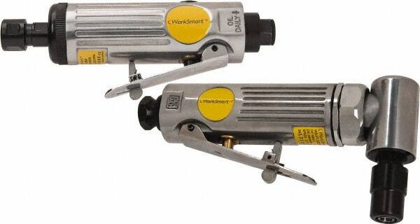 Value Collection - 1/4" Collet, Straight Handle, Air Straight Die Grinder - 22,000 RPM, Rear Exhaust, 4 CFM, 0.45 hp, 90 psi, 1/4 NPT Inlet - Apex Tool & Supply