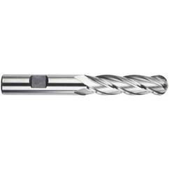 5/16" Dia. - 3-1/8" OAL - HSS-TiN - Ball Nose SE EM - 4 FL - Apex Tool & Supply