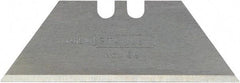 Stanley - 500 Piece High Carbon Steel Utility Knife Blade - 62mm OAL, 2.438" Blade Length, 0.024" Blade Thickness - Apex Tool & Supply