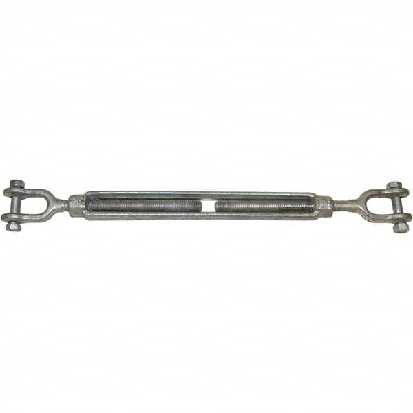 CM - 15,200 Lb Load Limit, 1-1/4" Thread Diam, 12" Take Up, Forged Steel Turnbuckle Body Turnbuckle - Apex Tool & Supply