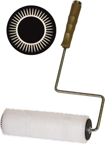 Wooster Brush - 9/16" Spiked Roller, 9" Wide Paint Roller & Frame - Smooth Texture, Polyethylene - Apex Tool & Supply