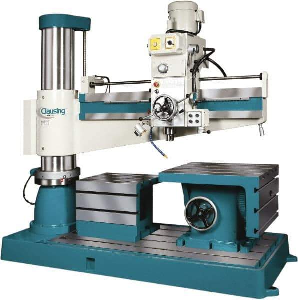 Clausing - 63" Swing, Geared Head Radial Arm Drill Press - 12 Speed, 5 hp, Three Phase - Apex Tool & Supply