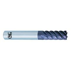 1/2'' Dia. - 3-1/2'' OAL - - WXS Coated CBD - 45° Helix HP End Mill - 6 FL - Apex Tool & Supply