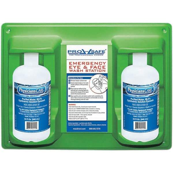 PRO-SAFE - 32 oz, Disposable Eyewash Double Station - Approved by FDA - Apex Tool & Supply