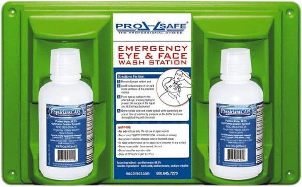 PRO-SAFE - 16 oz, Disposable Eyewash Double Station - Approved by FDA - Apex Tool & Supply