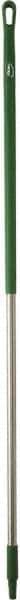 Vikan - 60 x 1-1/4" Stainless Steel Squeegee Handle - European Threaded Connection, Green - Apex Tool & Supply