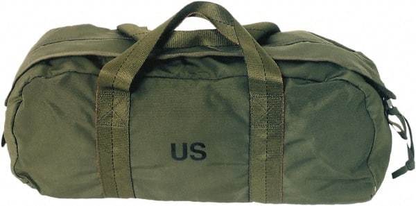Ability One - 2 Pocket Olive Drab Canvas Tool Bag - 6" Wide x 19-1/2" Deep x 8-1/2" High - Apex Tool & Supply