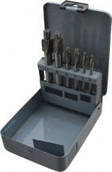 Value Collection - 3mm to 10mm Socket-Head Cap Screw Compatible, High Speed Steel, Solid Pilot Counterbore Set - Apex Tool & Supply