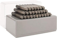 C.H. Hanson - 27 Piece, 5/32" Character Steel Stamp Set - Letters, Heavy Duty - Apex Tool & Supply