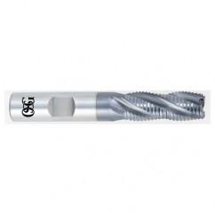 5/8 x 5/8 x 2-1/2 x 4-5/8 4 Fl HSS-CO Roughing Non-Center Cutting End Mill - TiCN - Apex Tool & Supply