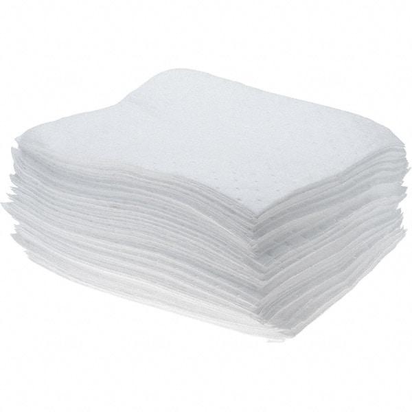Brady SPC Sorbents - 15.5 Gal Capacity per Package, Oil Only Pad - 18" Long x 15" Wide, White - Apex Tool & Supply