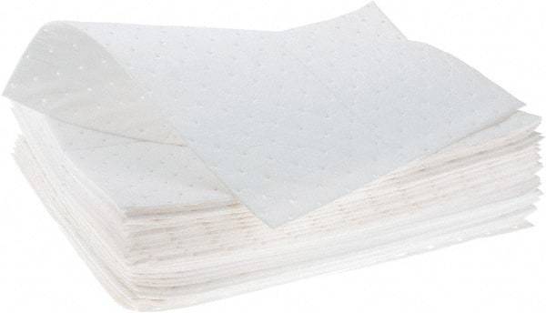 Brady SPC Sorbents - 30 Gal Capacity per Package, Oil Only Pad - 19" Long x 15" Wide, Green, Polypropylene - Apex Tool & Supply
