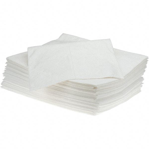 Brady SPC Sorbents - 26 Gal Capacity per Package, Oil Only Pad - 19" Long x 15" Wide, White - Apex Tool & Supply