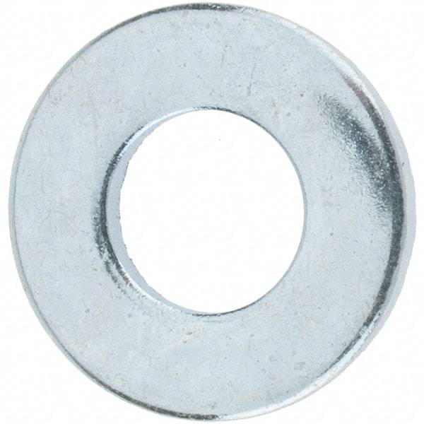 Value Collection - M8 Screw, Grade 12.9 Steel Standard Flat Washer - 9mm ID x 18.5mm OD, 1.6mm Thick, Zinc-Plated Finish - Apex Tool & Supply