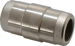 Strataflo - 1-1/4" Nickel Plated Brass Check Valve - Inline, FNPT x FNPT, 400 WOG - Apex Tool & Supply