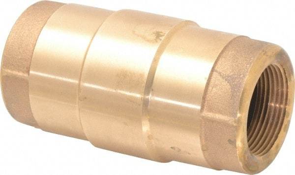 Strataflo - 1-1/4" Brass Check Valve - Inline, FNPT x FNPT, 200 WOG - Apex Tool & Supply
