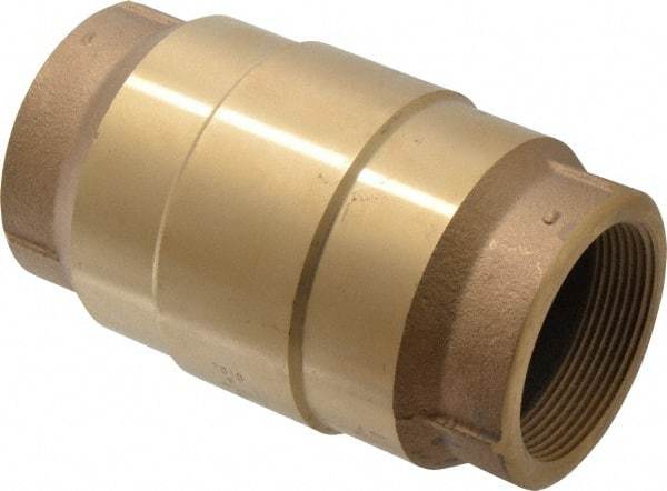 Strataflo - 2" Brass Check Valve - Inline, FNPT x FNPT, 200 WOG - Apex Tool & Supply