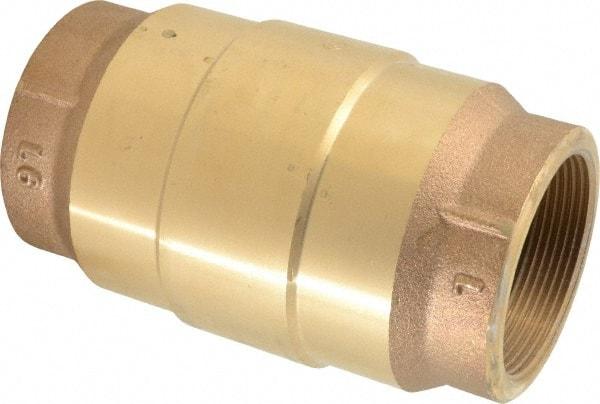 Strataflo - 2" Brass Check Valve - Inline, FNPT x FNPT, 200 WOG - Apex Tool & Supply
