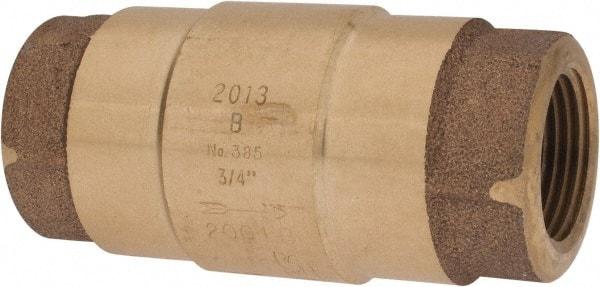 Strataflo - 3/4" Brass Check Valve - Inline, FNPT x FNPT, 200 WOG - Apex Tool & Supply