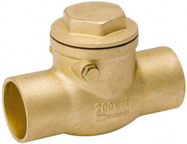 Value Collection - 3/4" Brass Check Valve - Check Swing, C x C, 200 WOG - Apex Tool & Supply