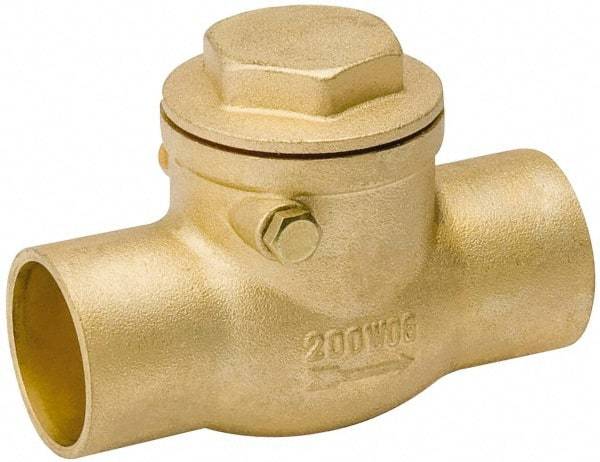 Value Collection - 1/2" Brass Check Valve - Check Swing, C x C, 200 WOG - Apex Tool & Supply