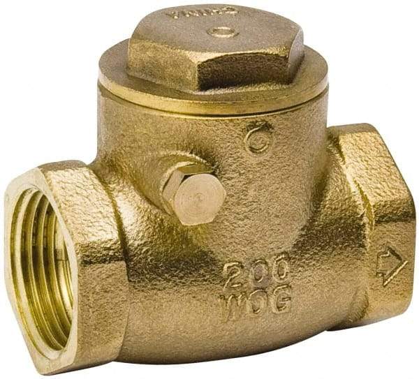 Value Collection - 1-1/4" Brass Check Valve - Check Swing, IPS, 200 WOG - Apex Tool & Supply