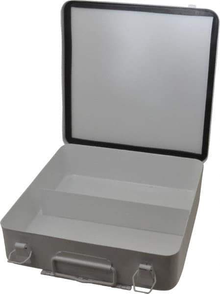 Medique - 9-1/2 Inch Wide x 2-1/2 Inch Deep x 9-1/2 Inch High, Fixed Empty Unitized Kit - Metal, Horizontal, 1 Shelf, White - Apex Tool & Supply