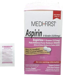 Medique - Medi-First Aspirin Tablets - Headache & Pain Relief - Apex Tool & Supply