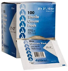 Medique - 3" Long x 3" Wide, General Purpose Pad - Gauze Bandage - Apex Tool & Supply