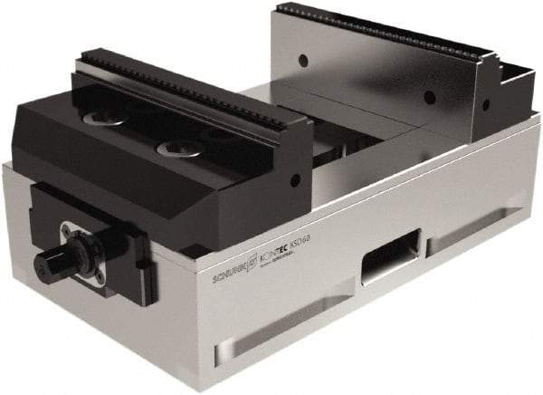 Schunk - 160mm Jaw Width, 480mm Max Jaw Opening, 50mm Throat Depth, Manual Precision Self Centering Vise - Apex Tool & Supply