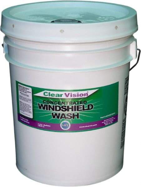 Clear Vision - Water-Based Solution Windshield Washer Fluid - 5 Gal Pail - Apex Tool & Supply