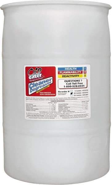 Oil Eater - 2-Butoxyethanol Multipurpose Cleaner/Degreaser - 30 Gal Drum - Apex Tool & Supply