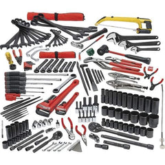 Proto - 172 Piece 1/4, 3/8 & 1/2" Drive Mechanic's Tool Set - Comes in Roller Cabinet - Apex Tool & Supply