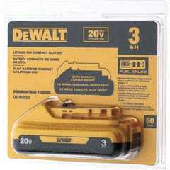 DeWALT - 20 Volt Lithium-Ion Power Tool Battery - 3 Ahr Capacity, 1 hr Charge Time, Series 20V Max - Apex Tool & Supply